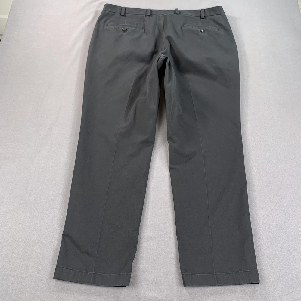 Brooks Brothers Pants Mens 40x30 (38x30) Black Advantage Chino Clark Flat Front - Picture 15 of 16